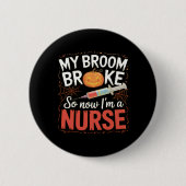 Badge Rond 5 Cm Infirmière Drôle Halloween Infirmière Essentiel T- (Devant)