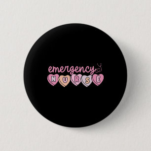 Badge Rond 5 Cm Infirmière du service des urgences cœurs Er Rn Ed