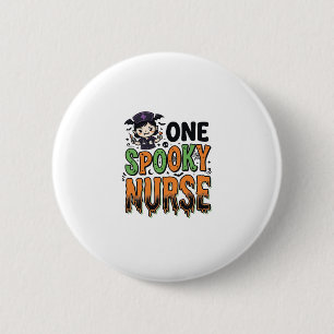 Badge Rond 5 Cm Infirmière effrayante Halloween Dessin de gravure