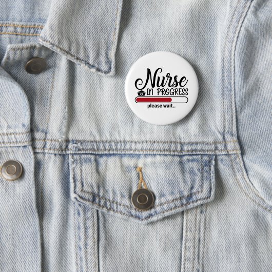 Badge Rond 5 Cm Infirmière en cours Funny Nursing School (En situation)