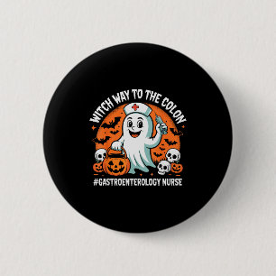 Badge Rond 5 Cm Infirmière en gastroentérologie Funny Halloween fa