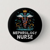 Badge Rond 5 Cm Infirmière en néphrologie (Devant)