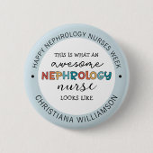 Badge Rond 5 Cm Infirmière en néphrologie drôle personnalisée Appr (Devant)
