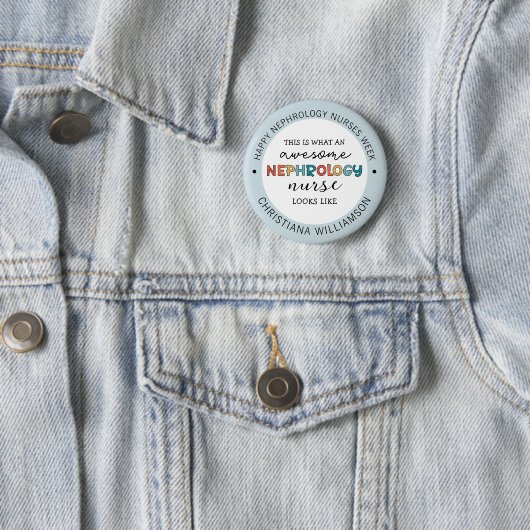 Badge Rond 5 Cm Infirmière en néphrologie drôle personnalisée Appr (En situation)