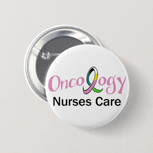 Badge Rond 5 Cm Infirmière en oncologie (Devant & derrière)