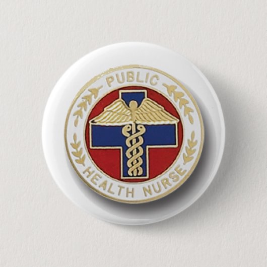 Badge Rond 5 Cm Infirmière en santé publique (Devant)