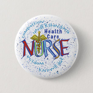 Badge Rond 5 Cm Infirmière en soins de santé
