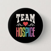 Badge Rond 5 Cm Infirmière en soins palliatifs de l'équipe (Devant)