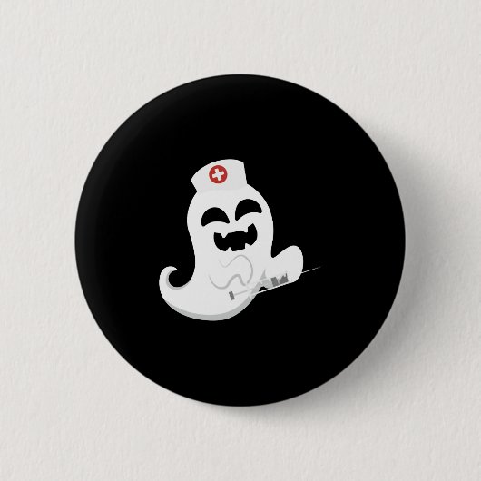 Badge Rond 5 Cm Infirmière fantôme Halloween (Devant)