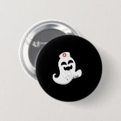 Badge Rond 5 Cm Infirmière fantôme Halloween (Devant & derrière)