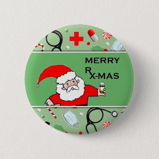 Badge Rond 5 Cm infirmière flair de Noël (Devant)