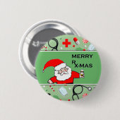 Badge Rond 5 Cm infirmière flair de Noël (Devant & derrière)