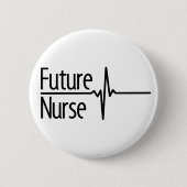 Badge Rond 5 Cm Infirmière future EKG (Devant)