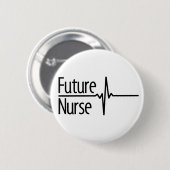 Badge Rond 5 Cm Infirmière future EKG (Devant & derrière)