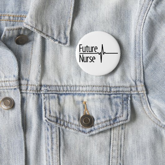 Badge Rond 5 Cm Infirmière future EKG (En situation)