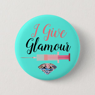 Badge Rond 5 Cm Infirmière glamour tire un mignon médical
