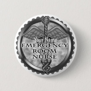 Badge Rond 5 Cm Infirmière Grey ER