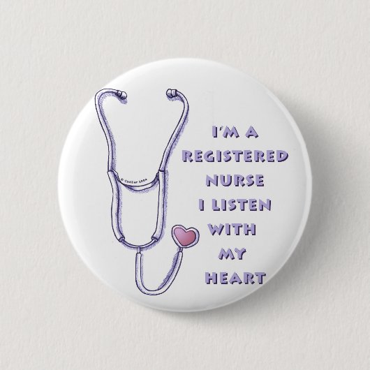 Badge Rond 5 Cm Infirmière inscrite (Devant)