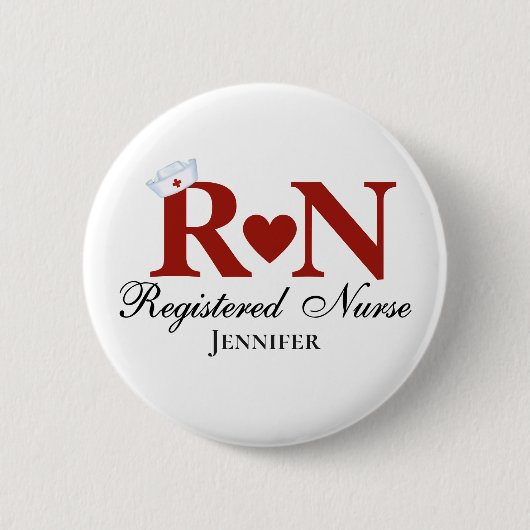 Badge Rond 5 Cm Infirmière inscrite à la RN (Devant)