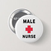 Badge Rond 5 Cm Infirmière masculine (Devant & derrière)