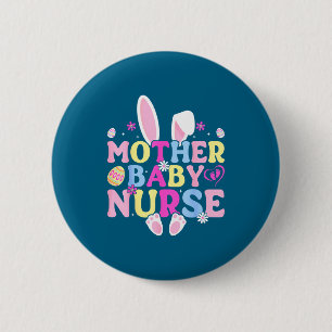 Badge Rond 5 Cm Infirmière mère bébé - Infirmière Stpartum Easter