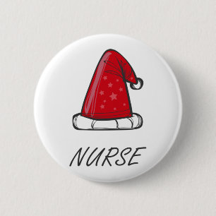 Badge Rond 5 Cm infirmière noël 4