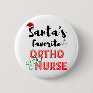Badge Rond 5 Cm infirmière orthopédique de Noël