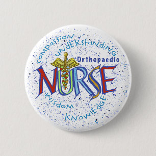 Badge Rond 5 Cm Infirmière orthopédique épingle de devise
