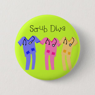 Badge Rond 5 Cm Infirmière ou cadeaux Médicale de porteur de Scu
