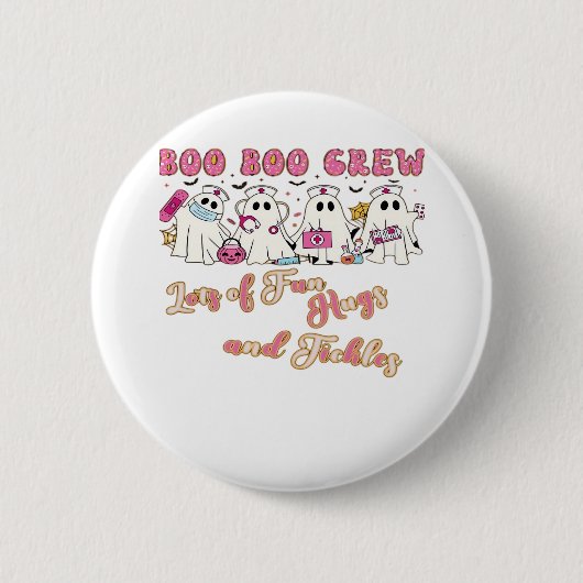 Badge Rond 5 Cm Infirmière Paediactric Amusement Halloween Design (Devant)