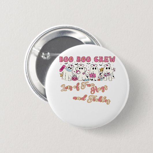 Badge Rond 5 Cm Infirmière Paediactric Amusement Halloween Design (Devant & derrière)