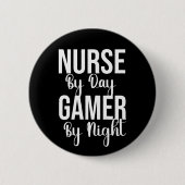 Badge Rond 5 Cm Infirmière Par Jeu De Jour Par Nuit (Devant)