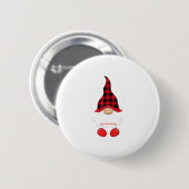 Badge Rond 5 Cm Infirmière PCU Gnome Buffalo Plaid Correspondant N (Devant & derrière)