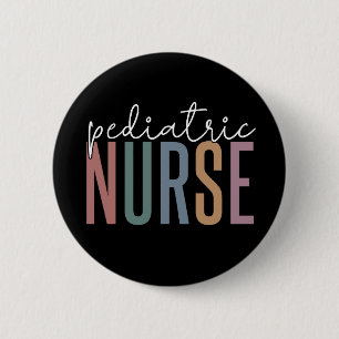Badge Rond 5 Cm Infirmière pédiatrique   Retro Peds Infirmière PIC