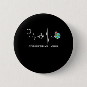 Badge Rond 5 Cm Infirmière pédiatrique Vie Docteur Profession Offr
