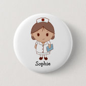 Badge Rond 5 Cm Infirmière personnalisée (Devant)