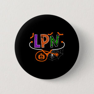 Badge Rond 5 Cm Infirmière Pratique Autorisée Lpn Halloween Citrou