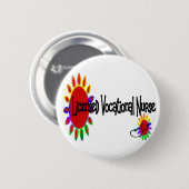 Badge Rond 5 Cm Infirmière professionnelle autorisée (Devant & derrière)