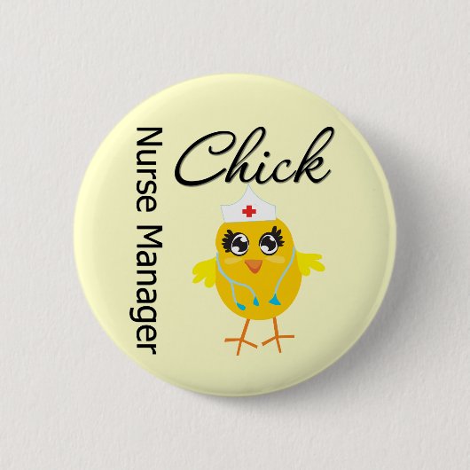 Badge Rond 5 Cm Infirmière responsable Chick v1 (Devant)