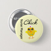Badge Rond 5 Cm Infirmière responsable Chick v1 (Devant & derrière)