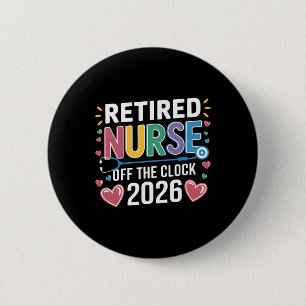 Badge Rond 5 Cm Infirmière retraitée en dehors des heures 2026 Éco