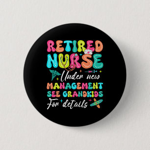 Badge Rond 5 Cm Infirmière Retraitée Sous De Nouveaux Cadeaux De G