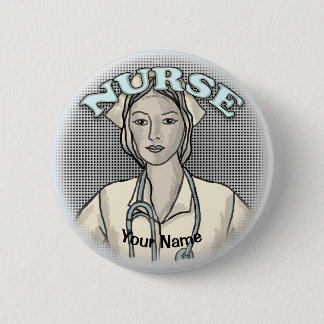 Badge Rond 5 Cm infirmière rétro