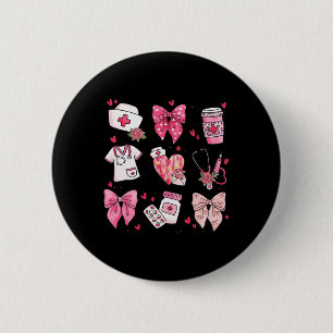 Badge Rond 5 Cm Infirmière Saint-Valentin Valentine Er Icu Nicu In
