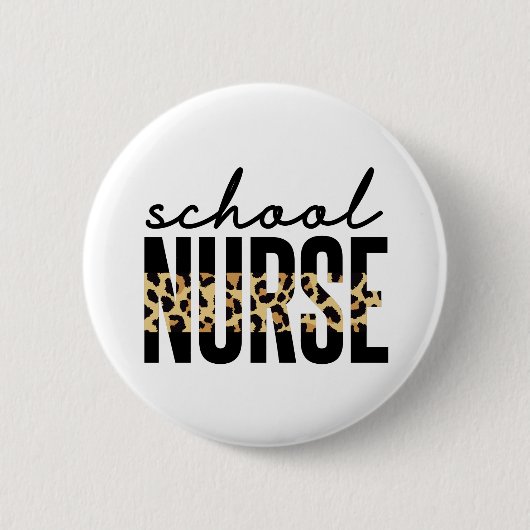 Badge Rond 5 Cm infirmière scolaire | Cadeaux d'appréciation de l' (Devant)