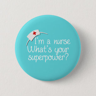 Badge Rond 5 Cm Infirmière superbe mignonne