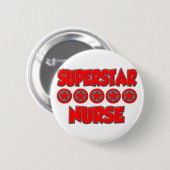 Badge Rond 5 Cm Infirmière superstar (Devant & derrière)