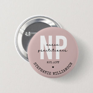Badge Rond 5 Cm Infirmière sur mesure Praticien NP Graduation Cade