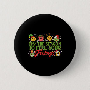 Badge Rond 5 Cm Infirmière thérapeute en santé mentale de Noël