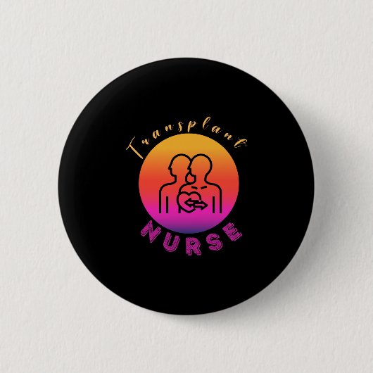 BADGE ROND 5 CM INFIRMIÈRE TRANSPLANTE (Devant)
